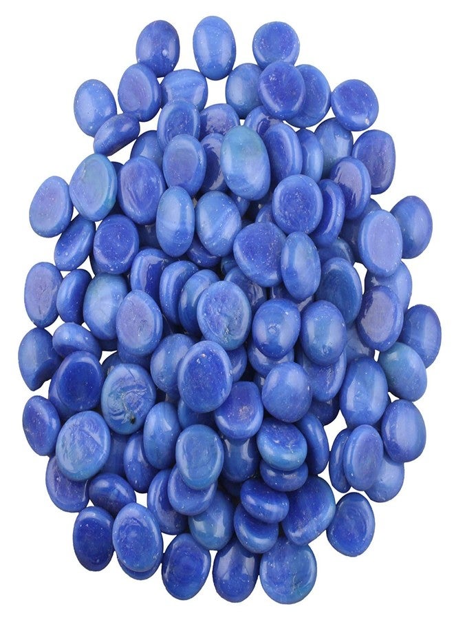 Power Stone Decorative Multi Purpose Round Glass Pebble Stones for Plant Pots Vase Filler Aquarium Home Garden Outdoor Decoration (Navy Blue, 4 Kg) - Image 1